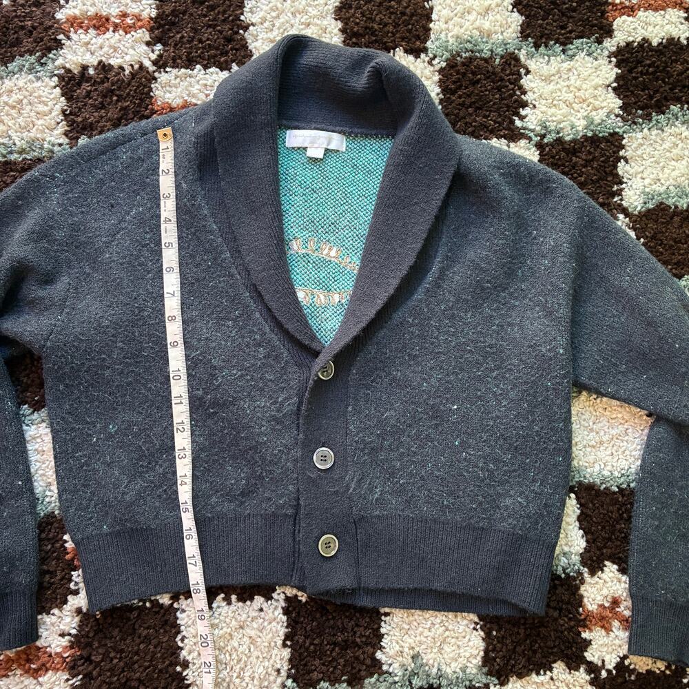 Spiritual Gangster Spirit Eye Royce Wool Cardigan Knit Sweater Gray Size Small - Picture 6 of 9